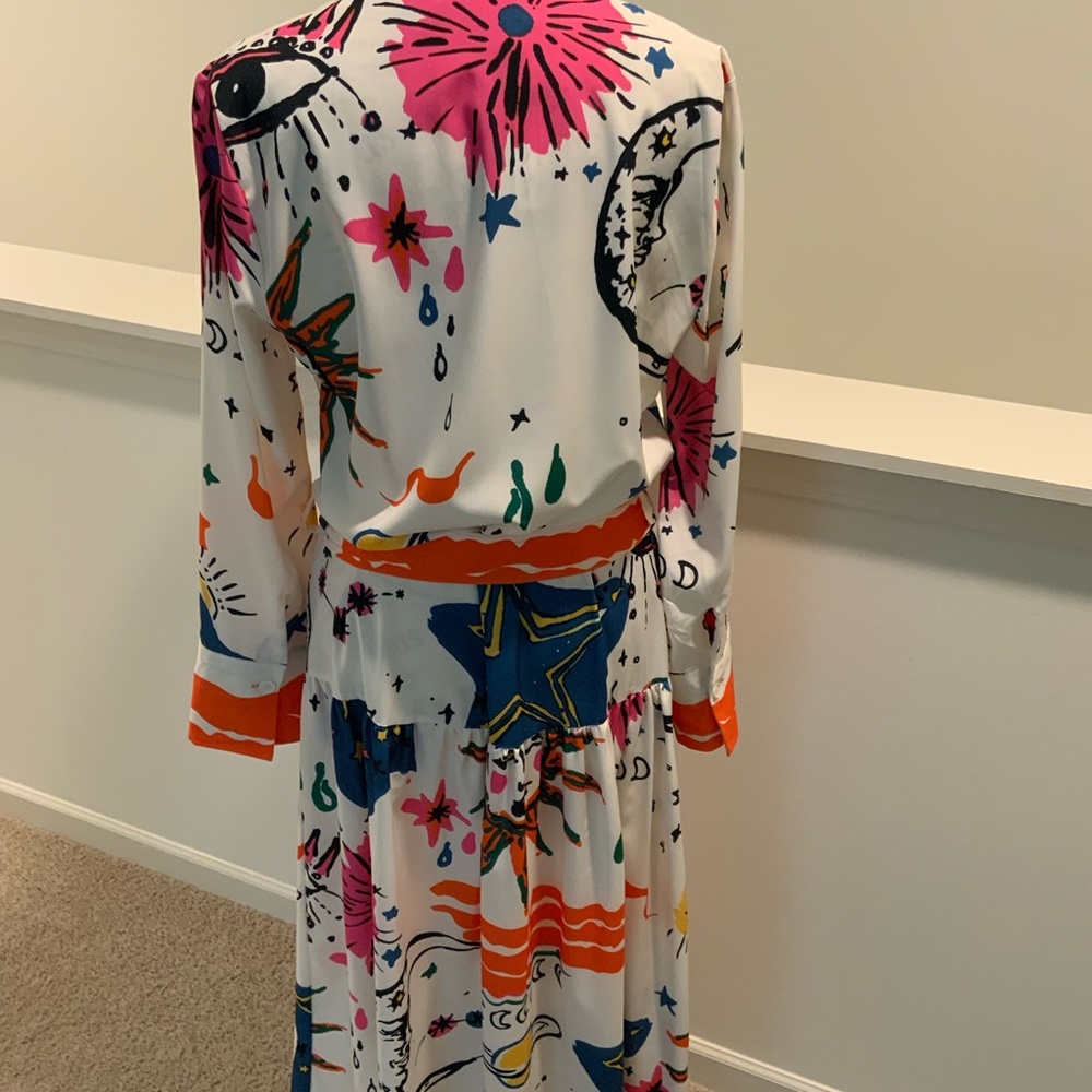 Sunday Up size medium Multicolor Abstract Long Sleeve Dress - Picture 11 of 11